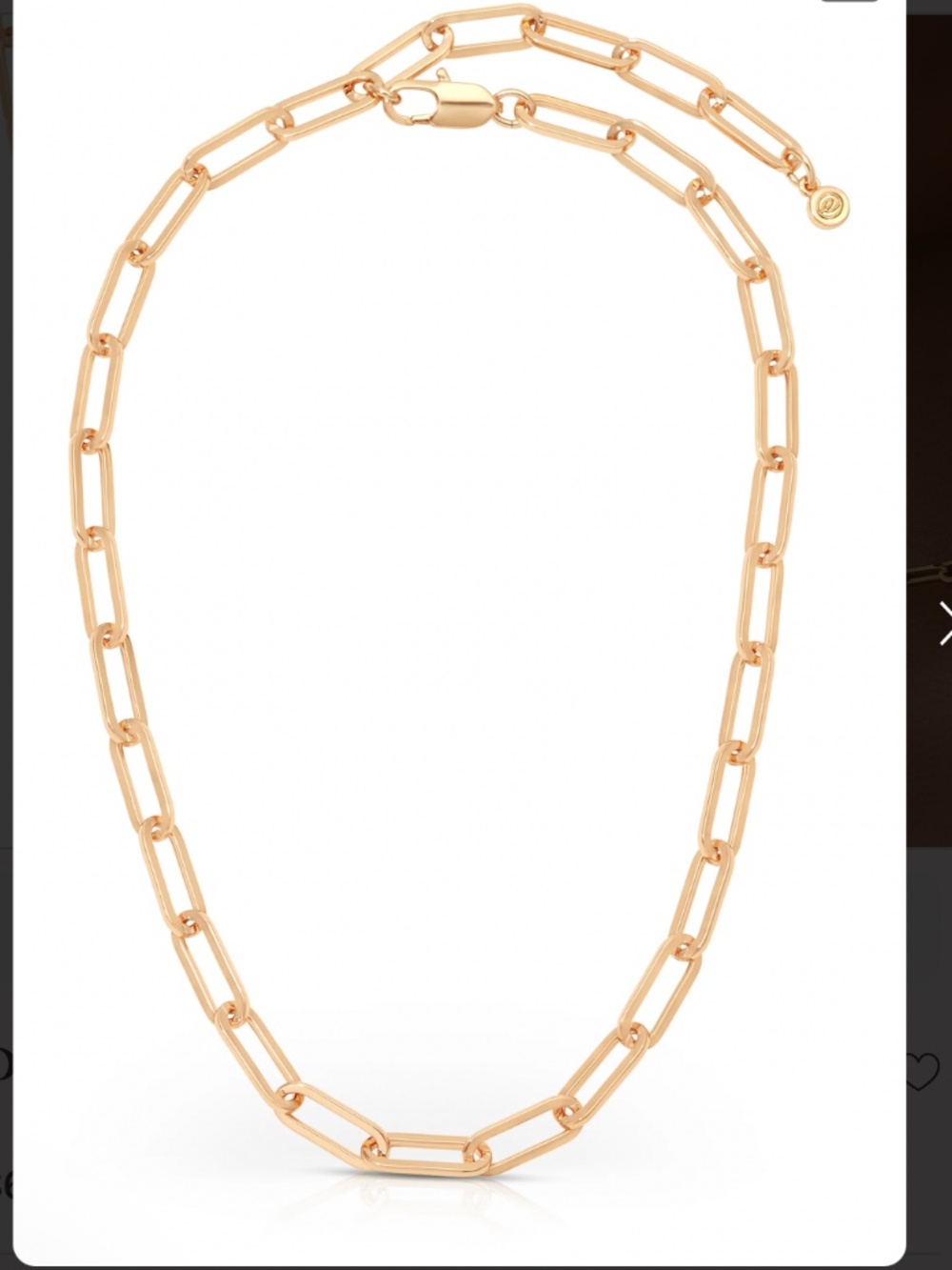 18K Gold PVD Stainless Steel Paperclip Chain Necklace